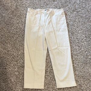 Jones New York Signature Cream Stretch Pants